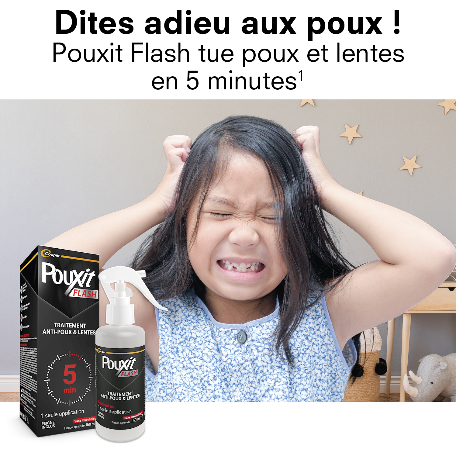 Pouxit Flash - Lotion traitement anti-poux et lentes